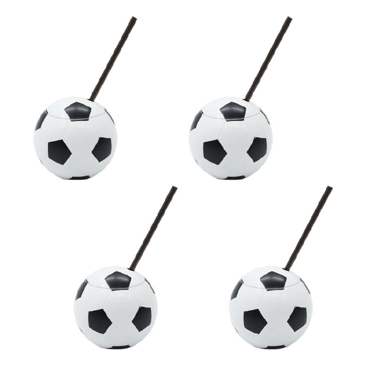 

4PCS Soccer Style Drinking Glasses 450ml Practical Plastic Large Capacity Beverage Cups Perfect For Any Occasion 1