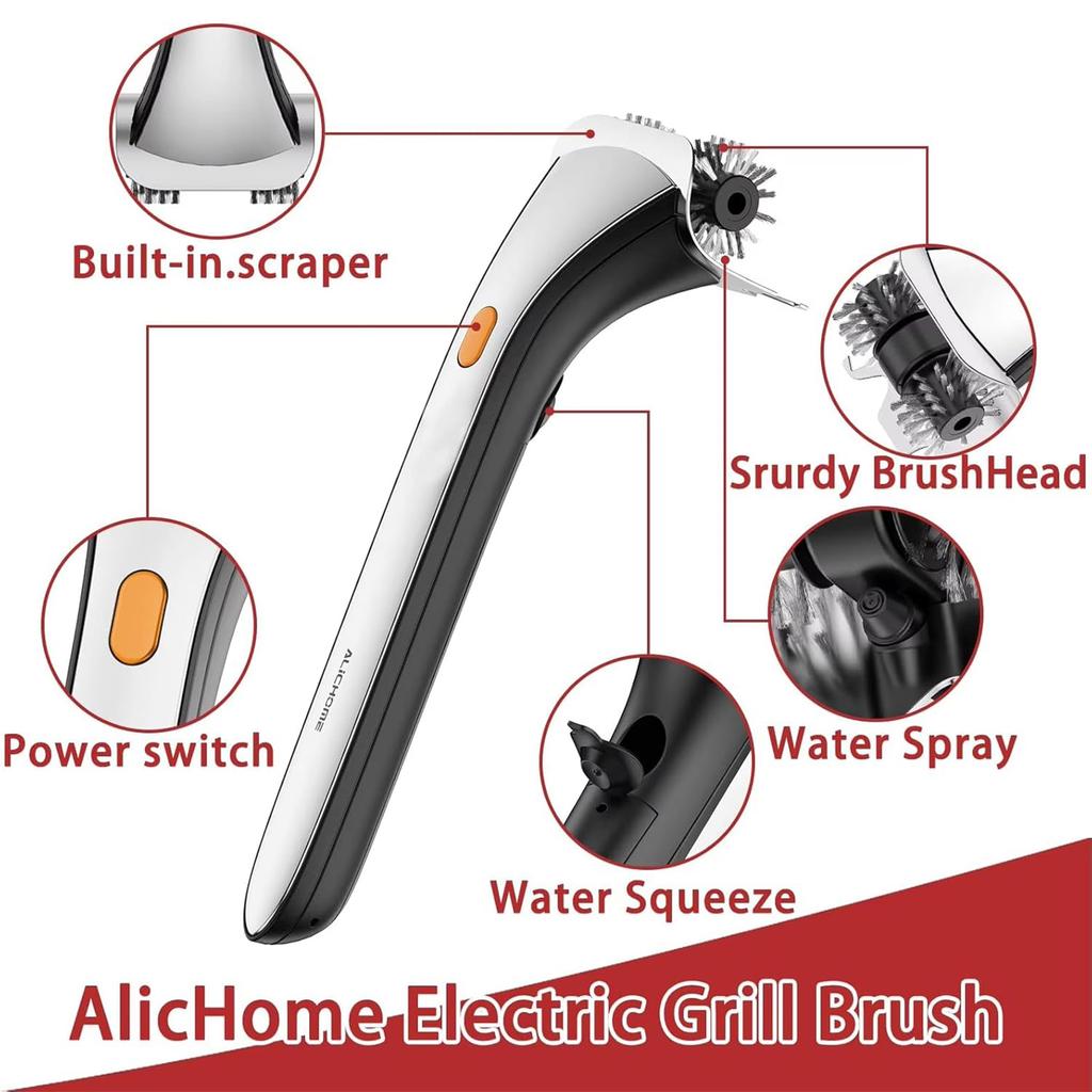 3000mAh Stainless Steel Electric Grill Cleaning Brushes Easy To Clean Power Cleaner Scrubber Multifunctional for Outdoor Camping