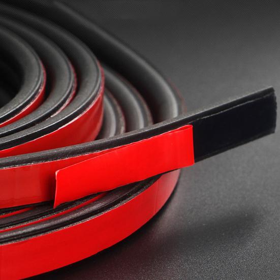 1 Roll Car Door Sealing Strip Noise Reduction Windproof Water-Resistant Self Adhesive Strong Stickiness Easy To Install Auto Door Rubber Seal Strip