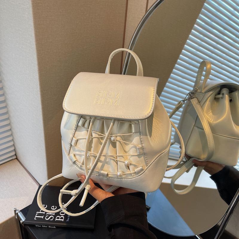 Niche Design Fashionable Backpack New High-end Versatile Casual Bucket Bag Lightweight Small Backpack