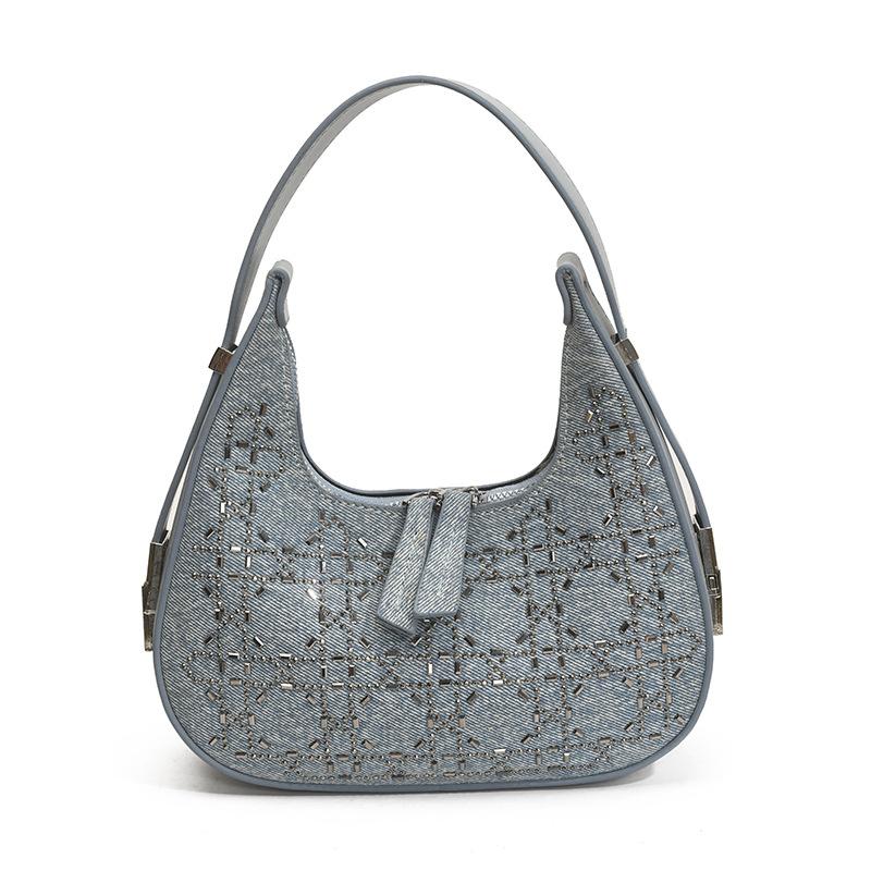 

Новая женская сумочка, сумка на плечо, изысканная сумка-пельмень, модная универсальная ручная сумка синий