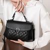 Genuine Leather Top-Grain Cowhide Quilted Crossbody Bag Women Minimalist Chic Shoulder In Coffee White Black