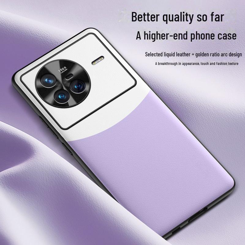 VivoX80 Handyhülle aus Flüssigleder - Sturzsicher, Schmutzabweisende Schutzhülle, Einteilig.