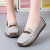 Single Shoes Women's New Lazy Light and Not Tired Feet Beef Tendons Non-slip Flat Bottom Mother Shoes Spring and Autumn Shoes