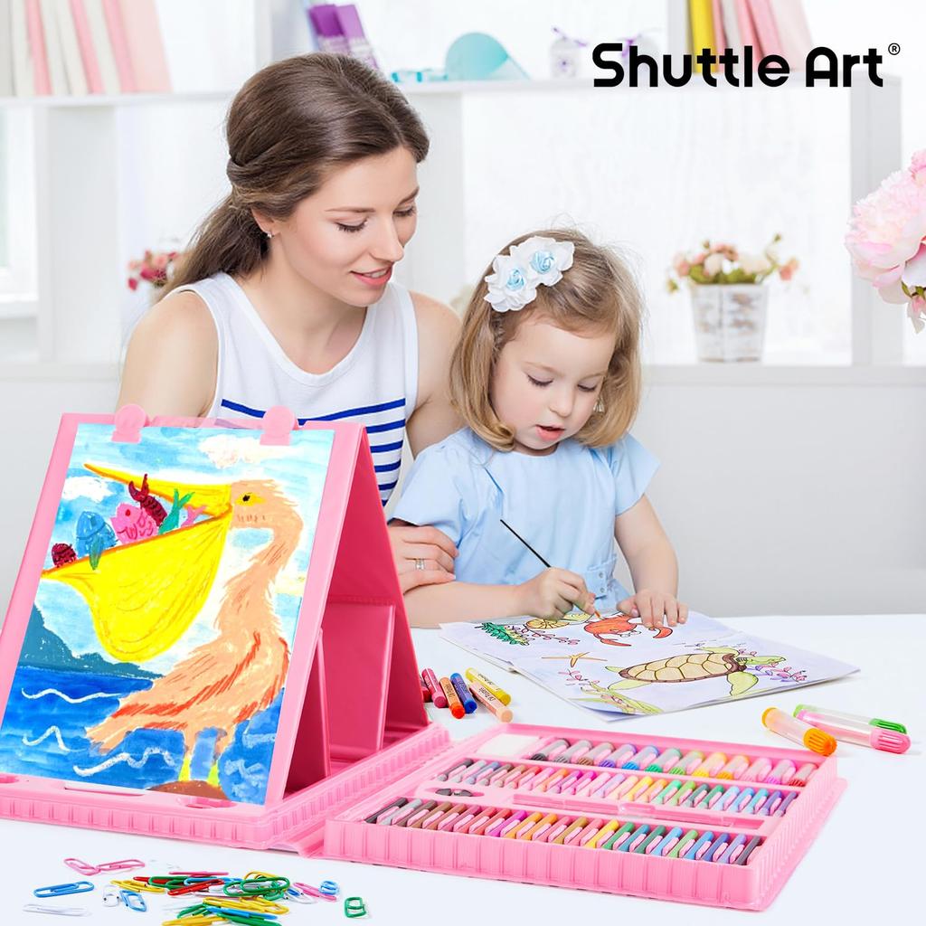 Shuttle Art Art Set with Colored Solid Coloring Watercolor Pencil and Includes a Portable Storage A Great Gift for Elementary School and 335-Piece