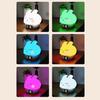 Bunny Night Light Alarm Clock | Fun Rabbit Wake up Lamp | Fun Rabbit Wake up Lamp, Rechargeable Rabbit Silicone Pat Light, Recha