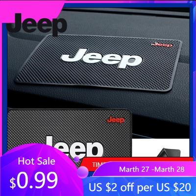 Für Jeep Auto Rutschfeste Matte Klebrige Anti-Rutsch-PVC-Pads Zubehör Für Jeep Grand Cherokee Wrangler JK Gladiator Compass Renegad