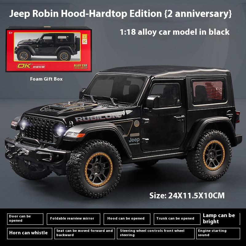 

Масштаб 1/18 Джипы Wrangler Rubicon Сплав Металл Литой Модель Машины Звук и Свет Коллекционирование Хобби Игрушки Подарки для Друга Украшение Дети чёрный