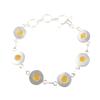 Natural Yellow Cat's  Eye Gemstone 925 Sterling Silver Handcrafted Boho Bracelet RB-9-31