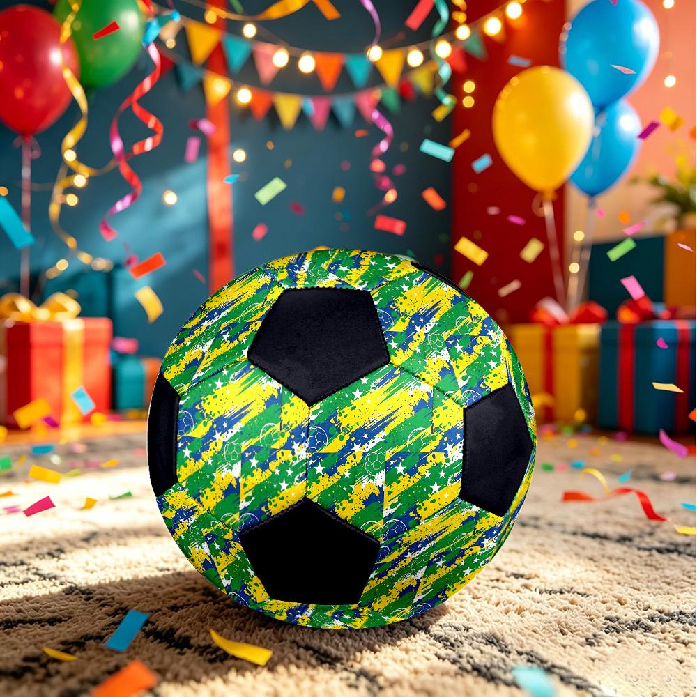 1 Stück Brasilianische Fußballstars Leichter PVC Trainingsfußball, Größe 5, Geeignet für Indoor- und Outdoor-TrainingGeschenk y60325