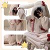 Flanelové Kigurumi Pyžamo Králík Nadměrná Velikost s a Nadýchaný Zvířecí Kostým na Podzim a Perfektní pro Doma a Zůstat v Teple [MTKCNTL] Dámská Kapuce,