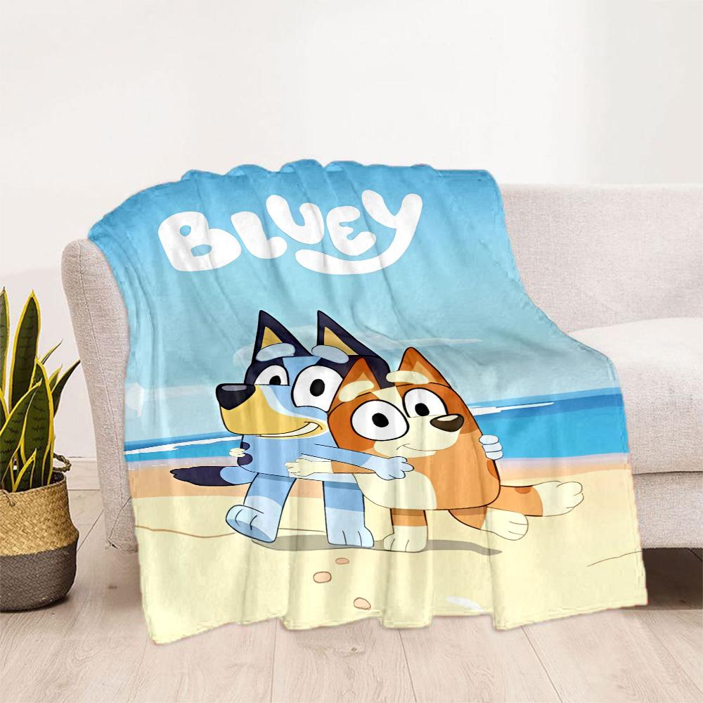 1pc Bluey Bingo Adventure blanket Soft and Warm for Sofa Office Camping Travel Livingroom Great Gift for Friends and Family Comfortable