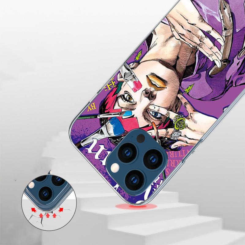 JoJo's Bizarre Adventure Diamond Is Unbreakable Phone Case For iPhone 17 Air 16 Pro Max 16E 15 + 14 Plus 11 12 13 Mini 7 8 SE Gi