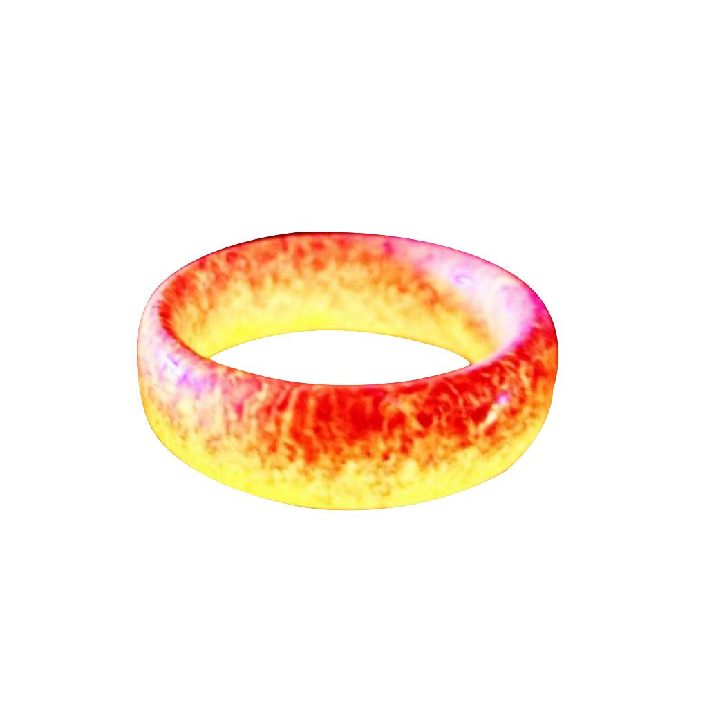 Fashion Colorful Luminous Resin Ring Women Men Fluorescent Glowing Rings