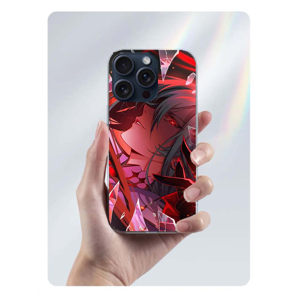 

Arlecchino Genshin Impact Clear Phone Case For Iphone 17 Air 16 Pro Max 15 Pro 14 Plus 17E 16E 11 13 12 Mini Cover Cases Fundas iPhone 15 Plus