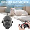 Remote Control Fake Rat Realistic Mouse Cat Toy Mice RC Toy Cat Mice Animal Interactive Toy Figures Cat Running Wheel Wireless Chasing Prank Joke Scar