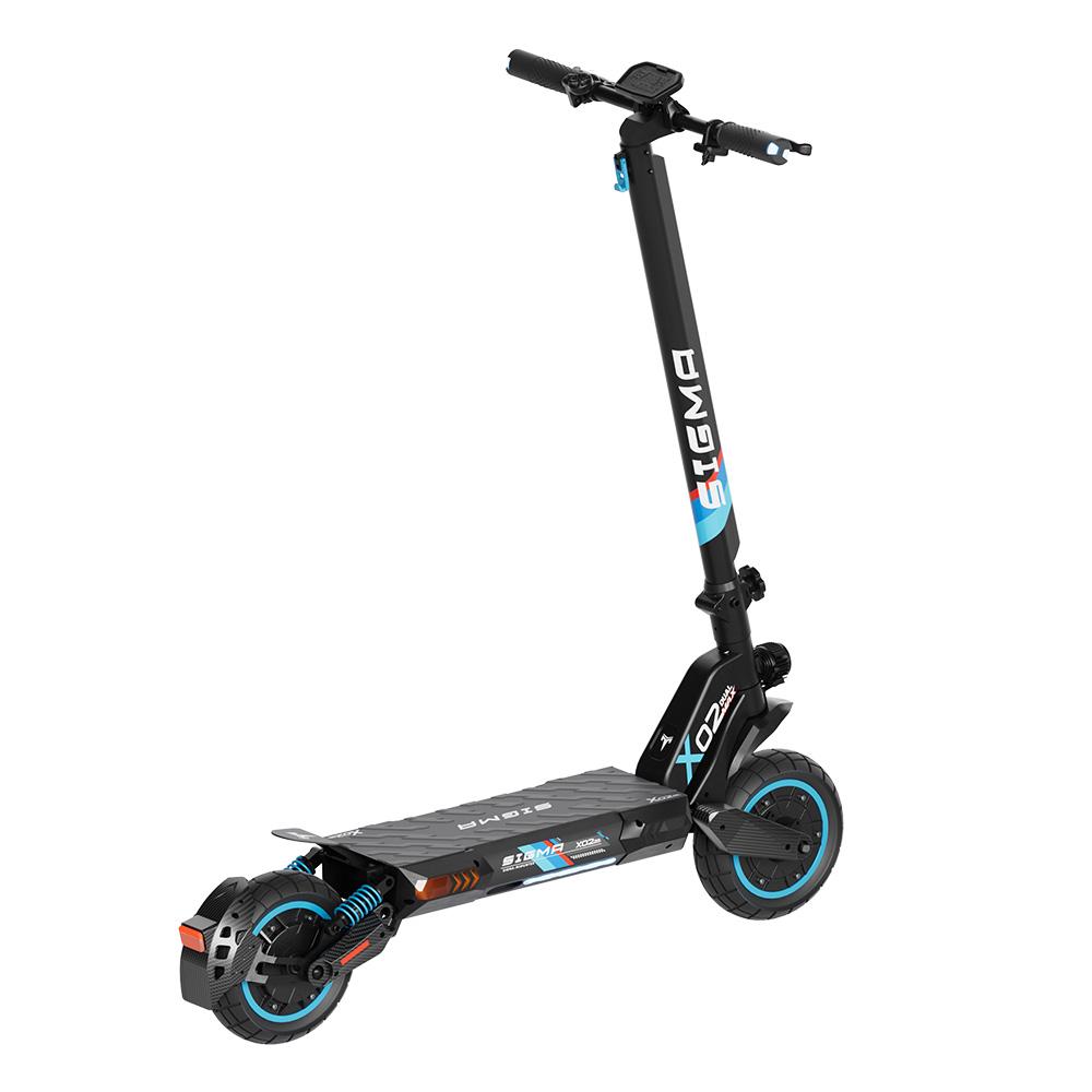 Sigma X02 Elektryczna Hulajnoga Terenowa Podwójny Silnik 1000W*2 Obciążenie 120KG Zasięg 80KM Opony 10 Calowe Jazda na Zewnątrz dla Dorosłych E-Hulajnoga
