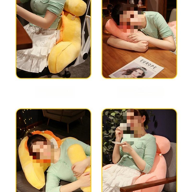 Cartoon Soft Bag Cushion Large Backrest Office Lumbar Support Pillow Reading Playing with Mobile Phones Tatami Pillow Versatile for Multiple Scenarios