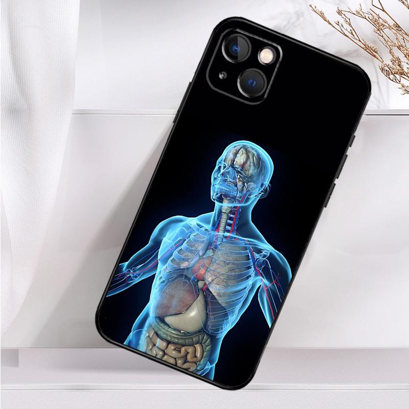 Menschliche Anatomie Stoßfeste Hülle Für iPhone 17 15 16 Pro Max 11 14 Plus 12 13 Mini 16e 17 Air Handyhülle