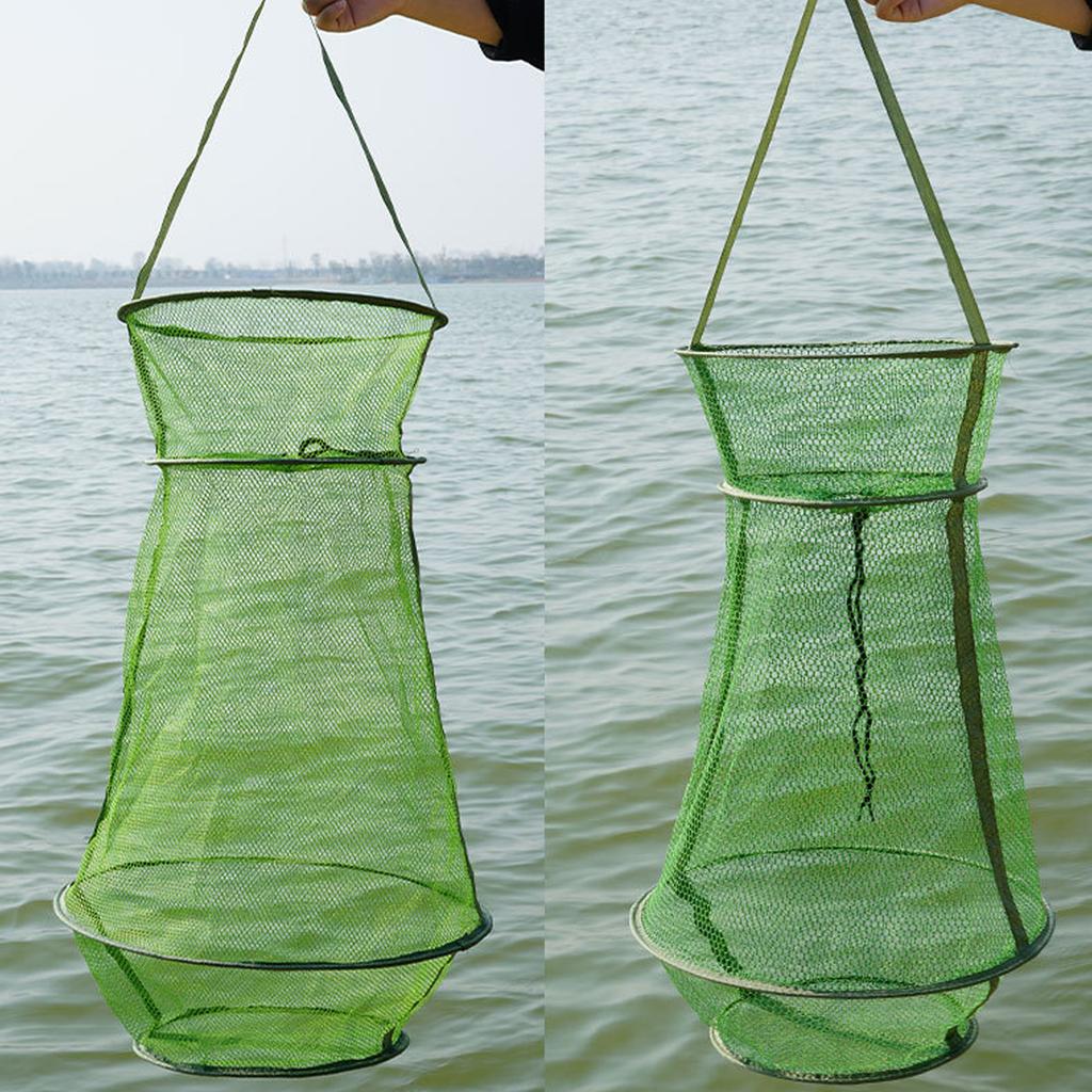 Fishing Trap Net Portable Fishing Net 3 Layer Round Folding Fishing Mesh Cage Cast Net Outdoor Fishing Accessories