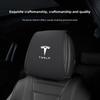 AAAIT1 2Pcs Quality Leather Car Seat Headrest Covering Accessories For Tesla Model 3 Model S Model X Model Y Cybertruck Roadster SpaceX