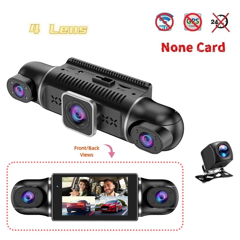 Four Lens Driving Recorder, 4 Recording 4 Screen Display, 1080P Night Vision, GPS, Loop Recording, WiFi Connection Camera