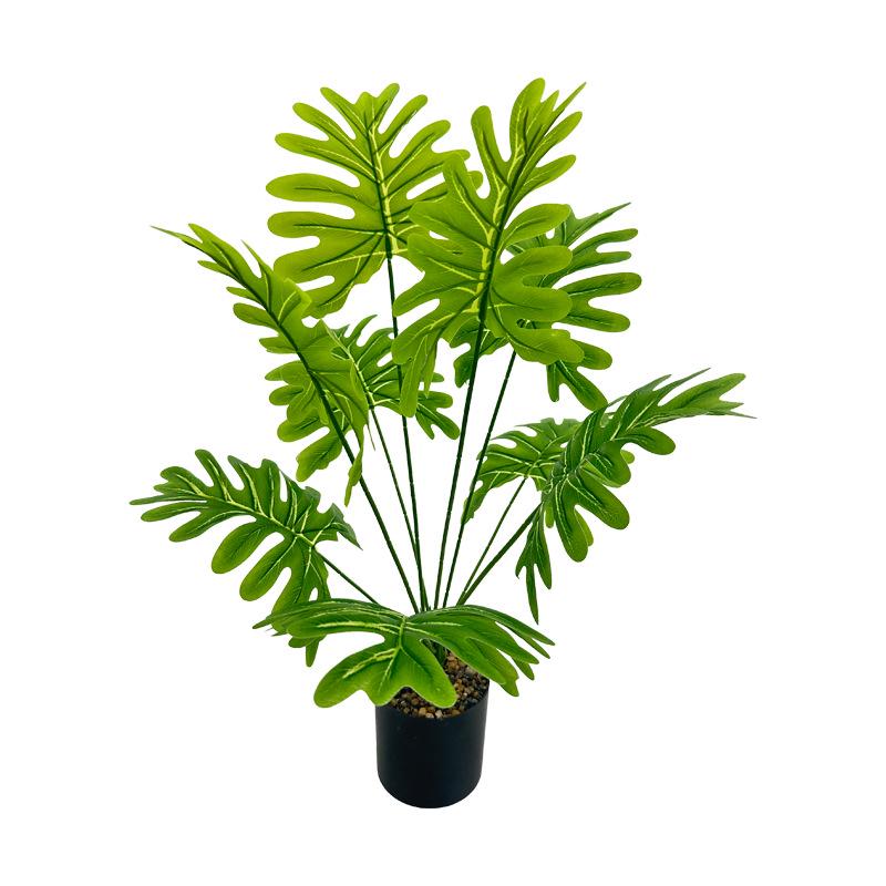 Highly Realistic Artificial Green Potted Plant with Spring Rain Leaves for Home, Living Room, or Garden Decor
