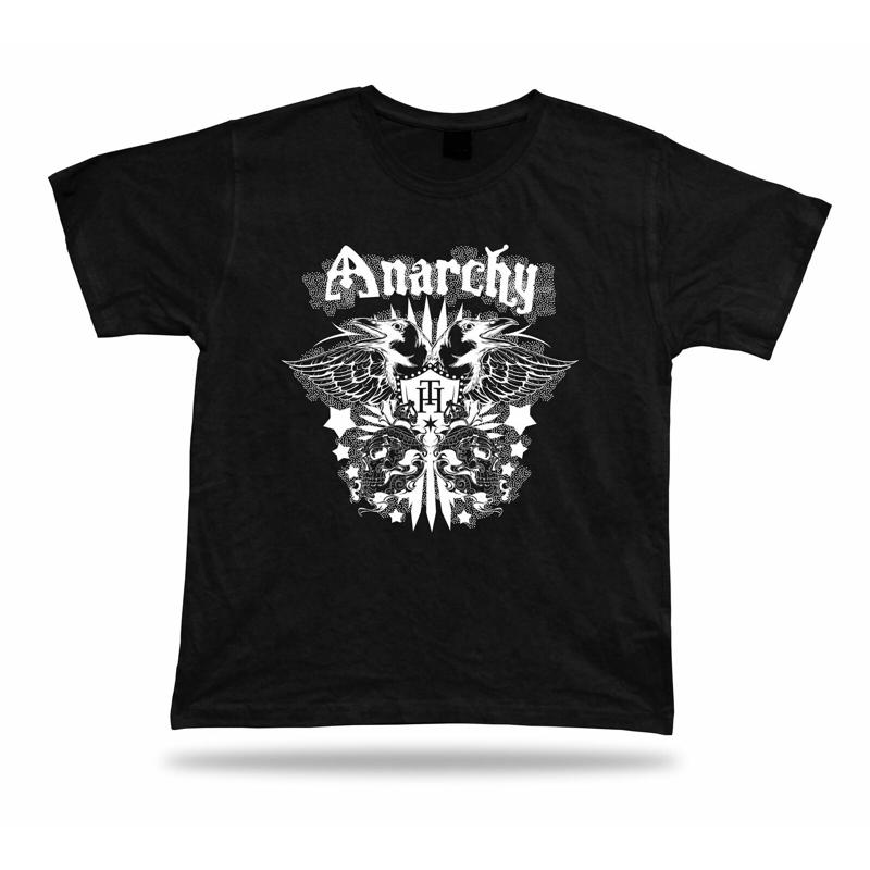 Tshirt Tee Shirt Birthday Gift Idea Anarcy Ravens Skulls Heraldy Haraldy Stylish