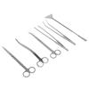 Aquarium Tools Kit Stainless Steel Scissor Tweezer Spatula Terrarium Tools Set with Storage Bag for Fish Tank Aquarium