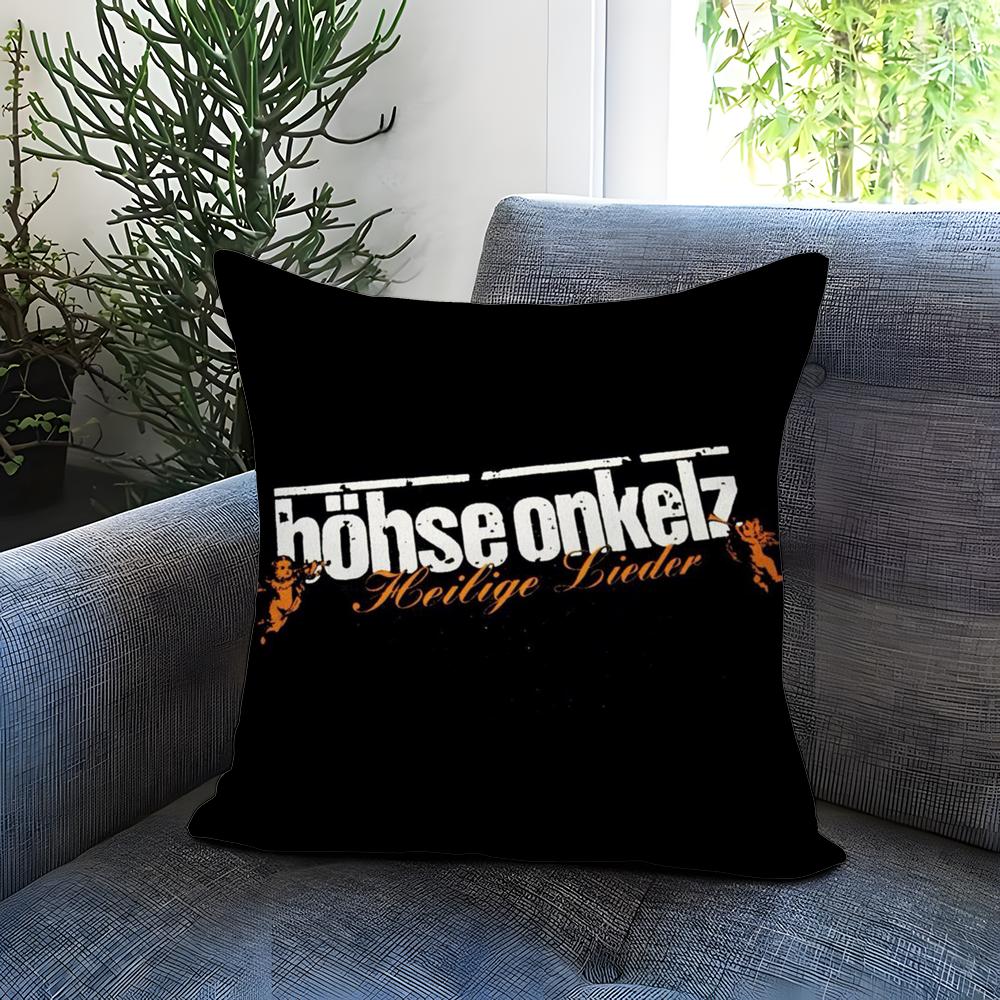 

B-Böhse O-Onkelz Band Cushion Cover Comfortable Reversible Pillow Cover Ideal for Car Sofa Bedroom & Beyond 45cmx45cm