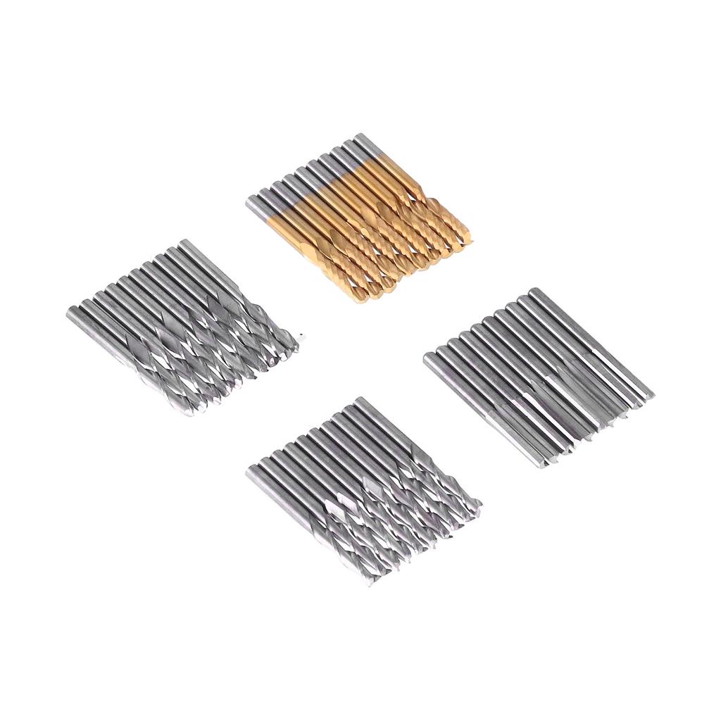 40 Stück Set Fräser 18in Schaft Oberfräser Holzbearbeitung CNC Fräser Fräsen Schnitzen Bit Set