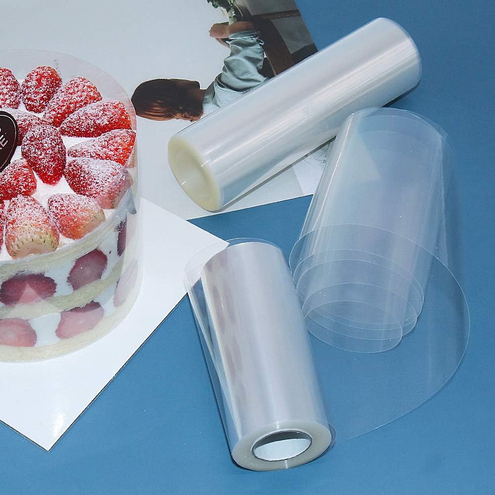 Transparent Cake Collar Acetate Roll Transparent Mousse Cake Surround Film Cake Edge Wrapping Strip for Baking Desserts