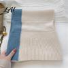 Stylish Retro Neck Scarf for Dates Knitted Warmer Women Winter Cold Weather Windproof Gaiter Autumn Fashion Accessory Contrast Color Shawl