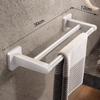 Portasciugamani da Parete in Alluminio Spaziale con Adesivo Nano Senza Tracce per Storage in Bagno