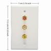 Multipurpose 3RCA Female Connector Wall Plate  Subwoofer Audio Port