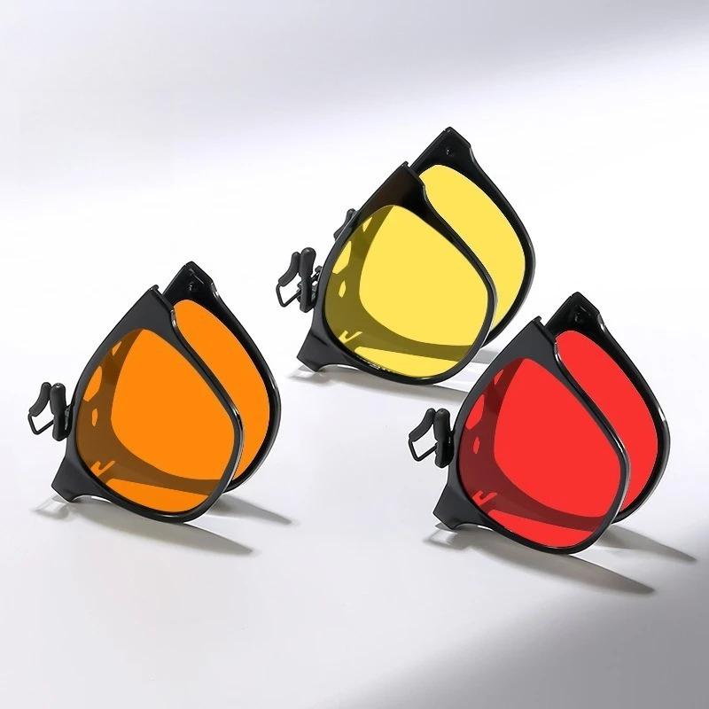 Plain Glasses Flip-Up Night Vision Anti-Blue Light Clip-On Lenses Specialized Gaming Ultra-Lightweight Uv-Protective Eyewear