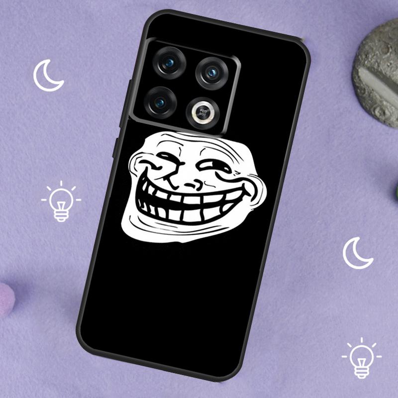 Troll Face Meme For OnePlus 13T 13R 12R 10R 10T 8T 11 12 13 15 Case For OnePlus Nord 5 CE 2 3 4 Lite N20 N30