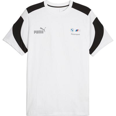 Puma Bmw M Motorsport Round Neck Cool Color Block Short Sleeve T-Shirt Men Tops White 624141-02