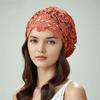 Single Layer Knit Beanies Dual-use Weave Cap Retro Crochet Hollow Knitted Hat  Ladies