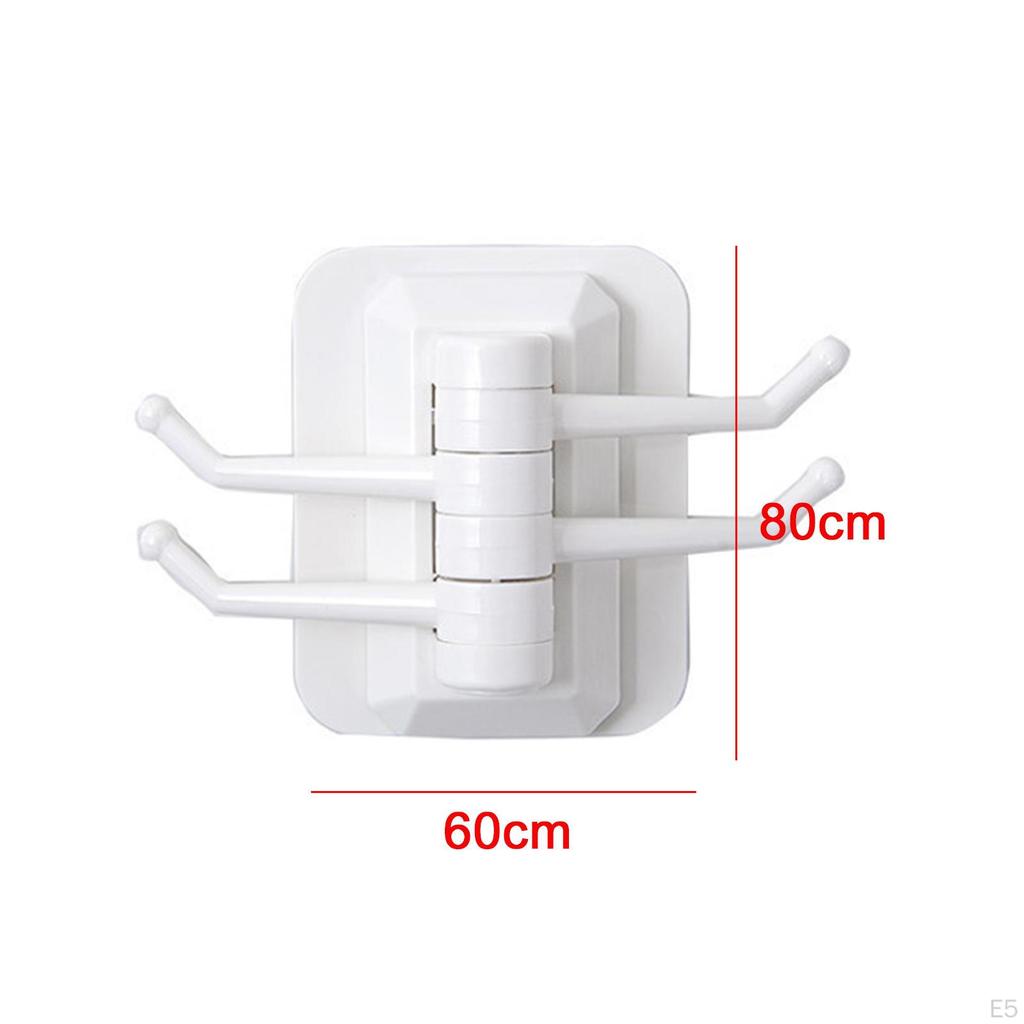 Bathroom Towel Hooks Nail Wall Mounted Kitchenware Holder Storage Cookware Kitchen Rotary Hook