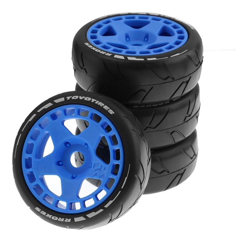 4PCS RC On-Road Tires Wheels 17mm Hex for 1/8 Arrma Limitless Infraction Felony ZD Racing HongNor Upgrade Parts