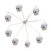 Ferris Wheel Hummingbird Feeder Squirrel Proof Spinning Bird Feeder with 8 Pumpkin Skull Buckets for Outdoor Yard Decor