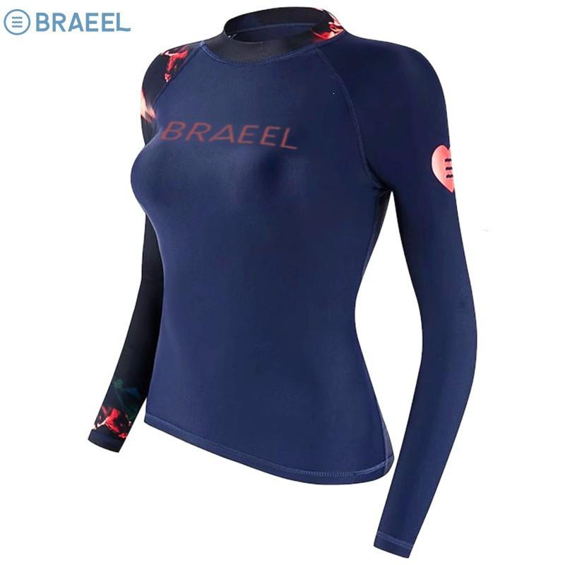 Womens UV Protection Long Sleeve Rash Guard Set With Pants Diving Snorkeling Surfing Swimming