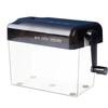 Portable Mini Manual Paper Shredder Transparent Hand Crank Paper Sharper ABS Non-slip Base Documents Paper Cutting Tool Office