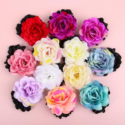 4/12 Stück Damen Mädchen Blume Haargummis Pferdeschwanzhalter Elastische Haarbänder Kinder Haarschmuck Floral Haargummi Mädchen Kopfschmuck