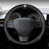 Leather Car Steering Wheel Cover for Volkswagen VW Golf 7 Mk7 Touran Up New Polo Jetta Passat B8 Tiguan Gti Gte Auto Accessories Os5