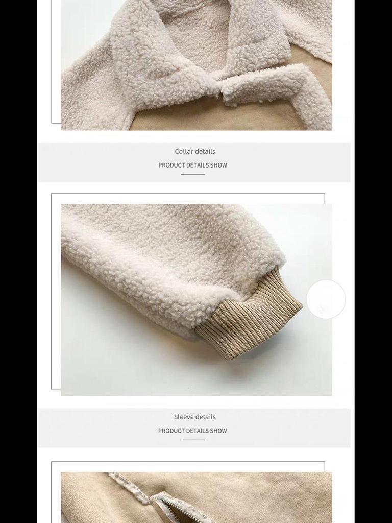 2024 Stylish Thick Lambskin Fur Coat - Versatile, Loose-Fit Deerskin Motorcycle Jacket