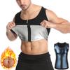 Men's Zipper Corset Sports Belly Sweat Undershirt Running Sweat Fitness Yoga Clothing Burst Sweat Suit