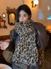 Women Winter Knitted Scarf Headscarf Ladies Men Casual Leopard Print Warm Scarve Mujer Male Foulard Wrap Shawl New Unisex Retro