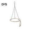 Parrot Bird Toy Cotton Rope Circle Toy Parrot Chew Bite Perch Bird Stand Climb Hanging Toy Swing Rope Ring Bird Cage Accessory